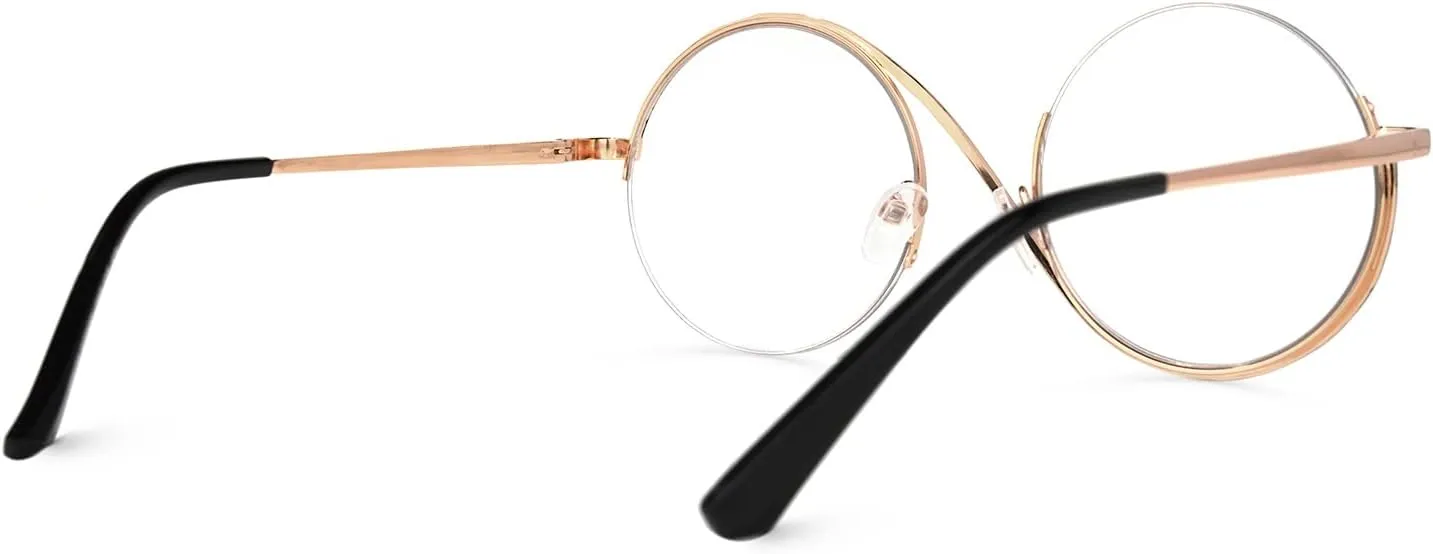 VOOGLAM Glasses for Women Round Clear Lens Frame Manley
