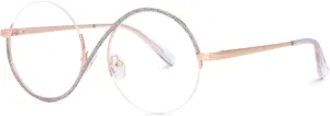 VOOGLAM Glasses for Women Round Clear Lens Frame Manley