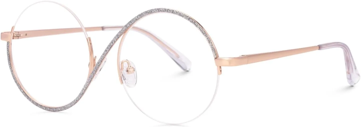 VOOGLAM Glasses for Women Round Clear Lens Frame Manley
