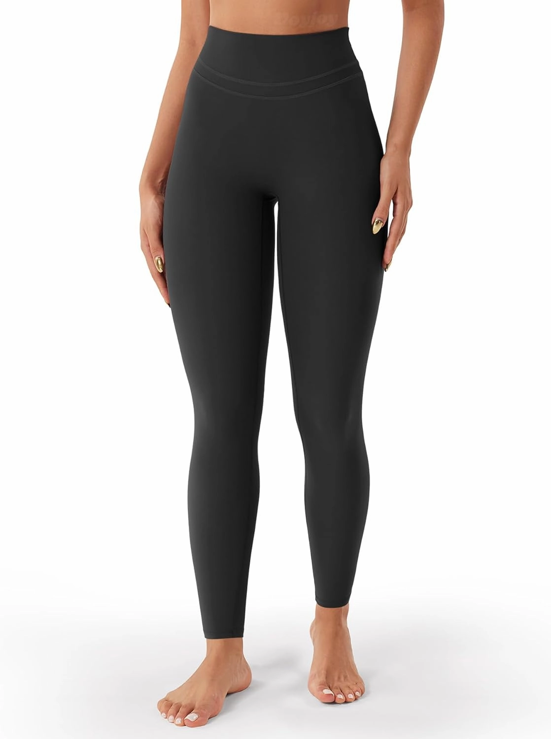 VOYJOY Womens Scrunch Workout Leggings Compression Butt Lifting Mid High Waist 26 Inches Seamless V Back Yoga Pants