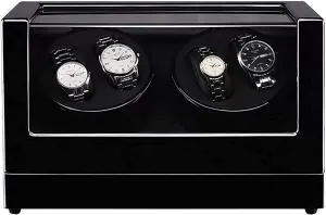 Watch Winder 4 0 Wooden Automatic Watch Winder?Storage Box Transparent Cover Wrist Mechanical Watch Winding Box,