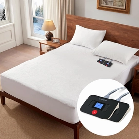 Westinghouse Queen Size Heated Mattress Pad, Luxury Quilted Electric Bed Warmer with 10 Heat Settings Dual Controller, 1-12H Auto Shut Off, Fit Up to 17" Deep Pocket, Machine Washable, 60x80 Inch