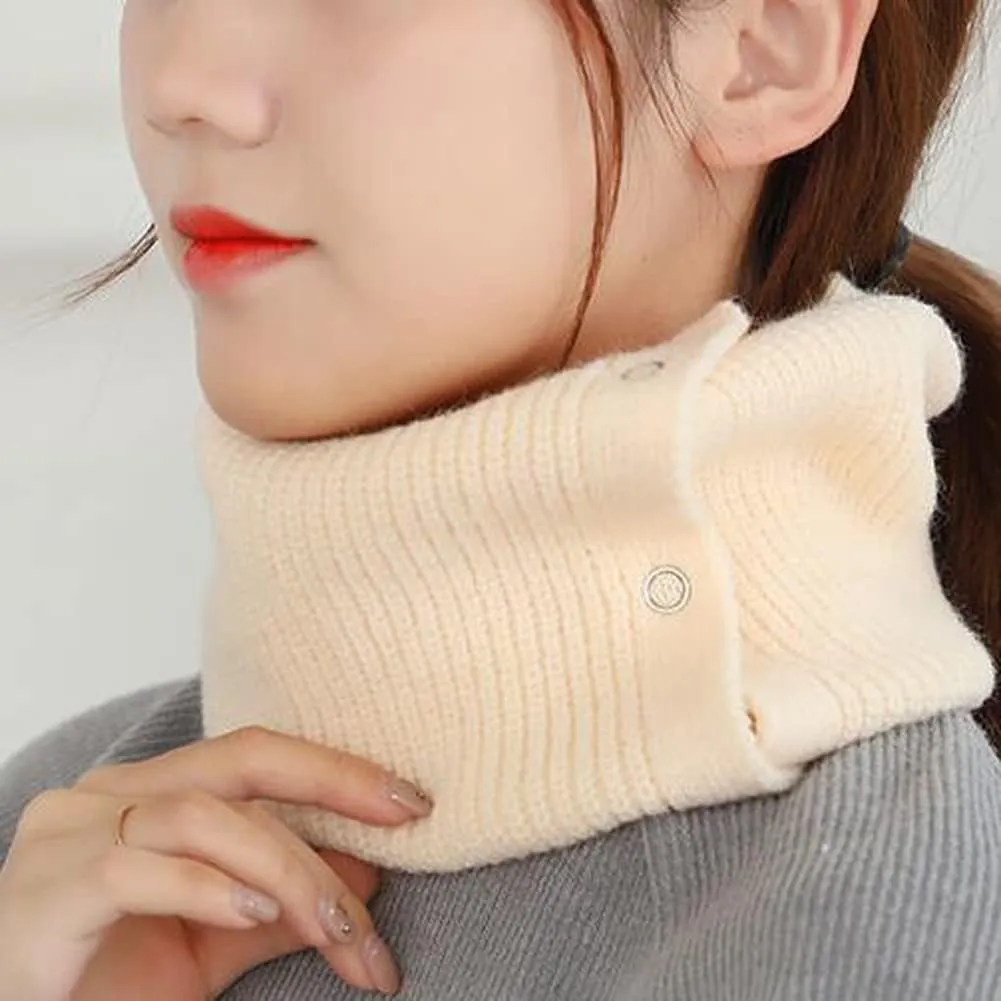 Winter Ski Neck Warmer Tube Scarf with Snap Thermal Plush Scarf Windproof Neck Gaiter for Men Women Outdoor Activities