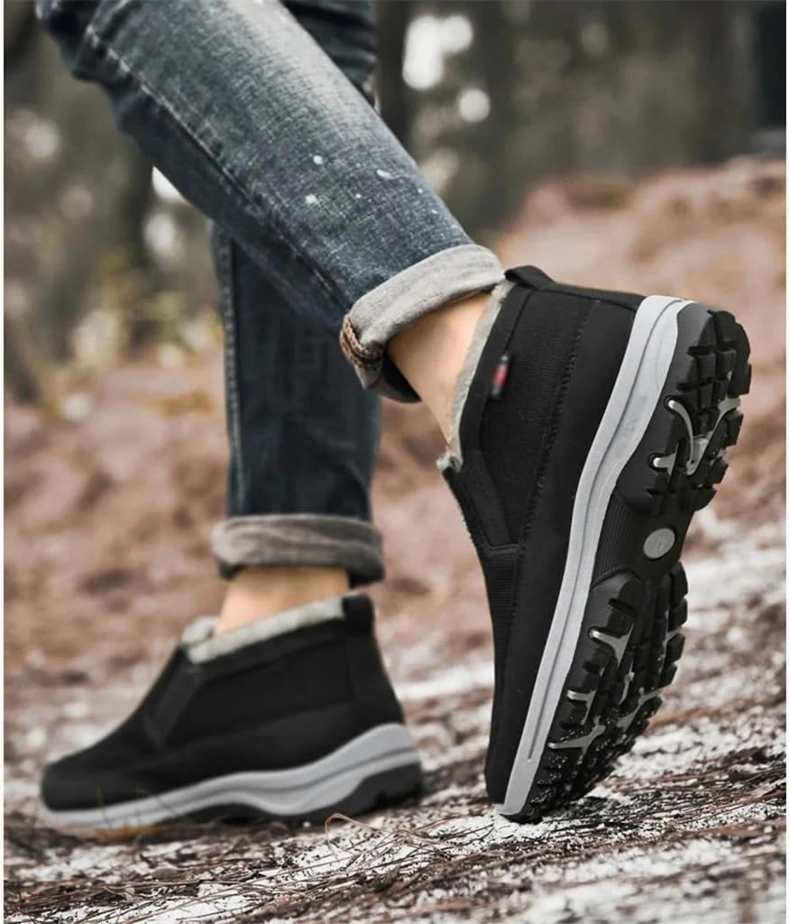 Winter Warm Retro Snow Plush Thickened Heated Shoes Outdoor Non-Slip Comfortable Casual Shoes(42 Code)