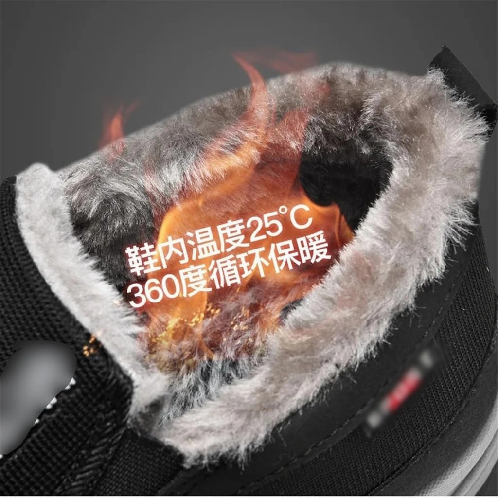 Winter Warm Retro Snow Plush Thickened Heated Shoes Outdoor Non-Slip Comfortable Casual Shoes(42 Code)