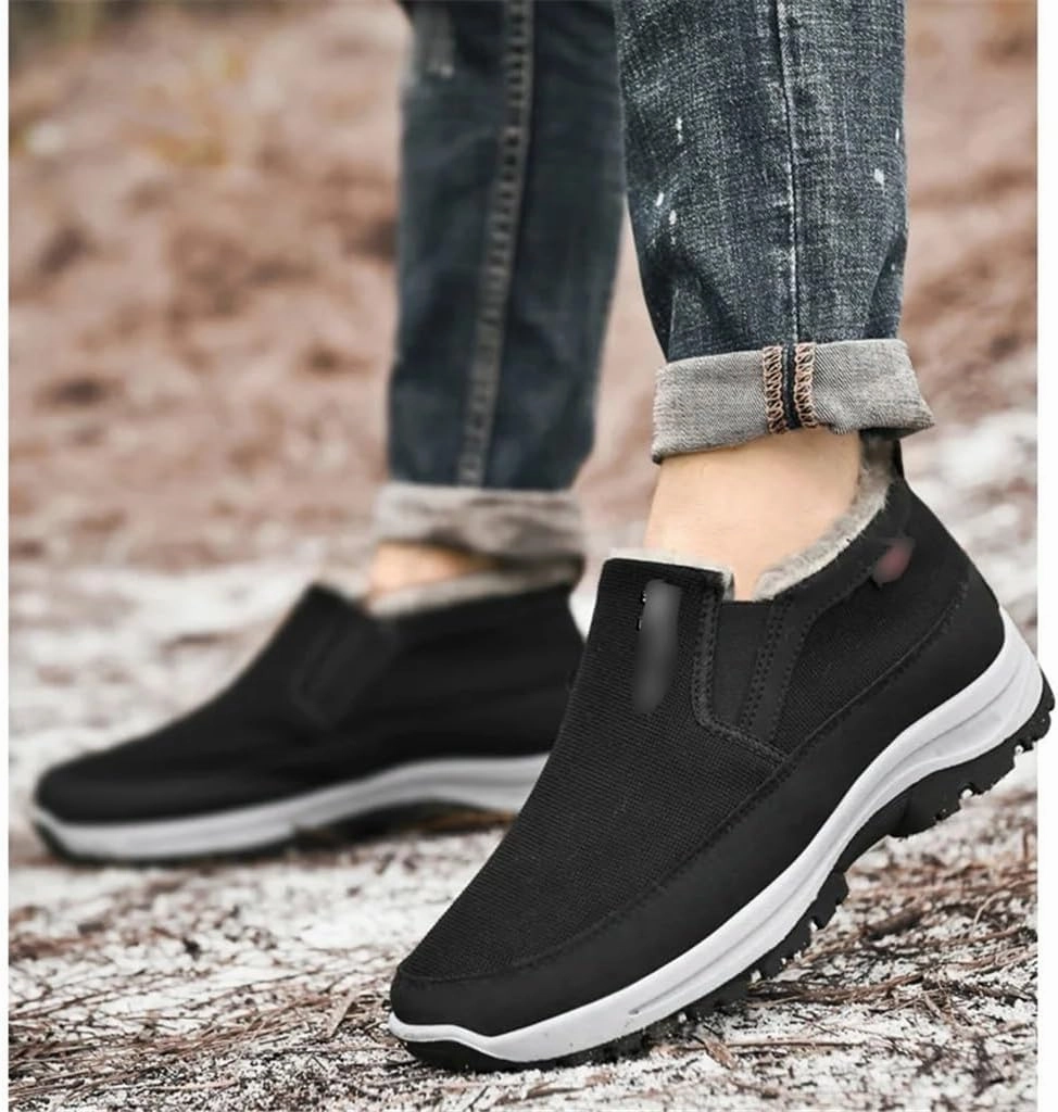 Winter Warm Retro Snow Plush Thickened Heated Shoes Outdoor Non-Slip Comfortable Casual Shoes(42 Code)