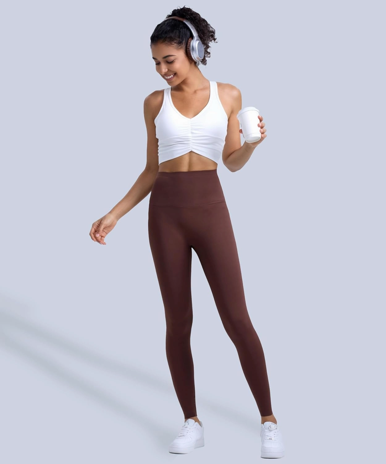 Women's Compression Leggings Butt Lifting Work Out Athletic Gym High Waist Tummy Control Stretchy with Pockets