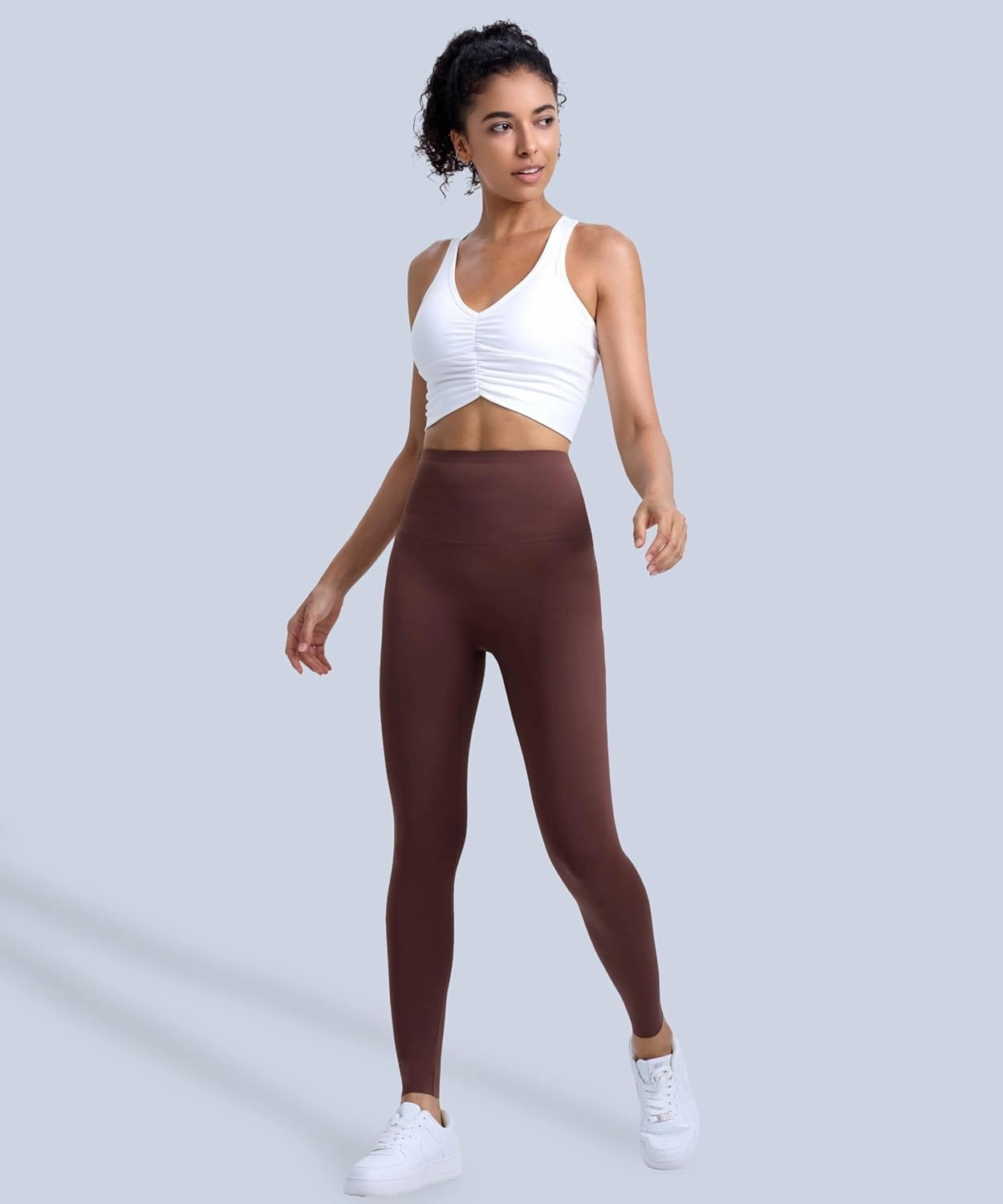 Women's Compression Leggings Butt Lifting Work Out Athletic Gym High Waist Tummy Control Stretchy with Pockets
