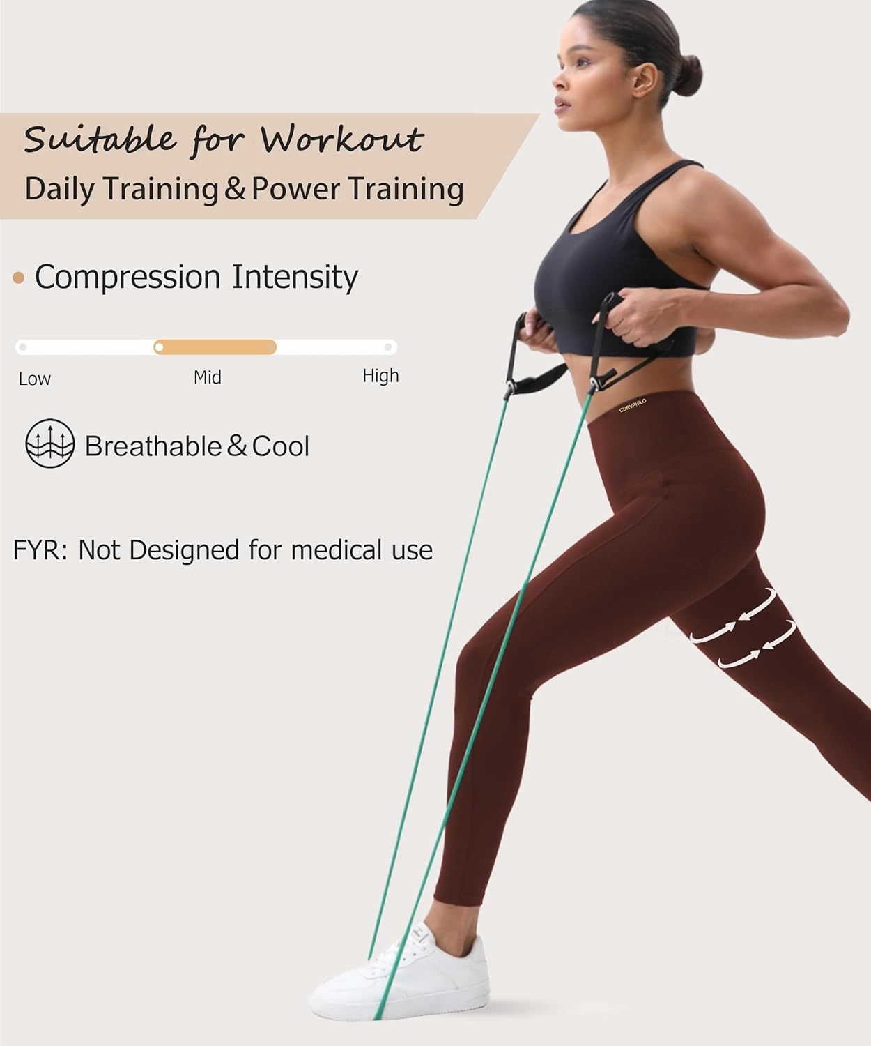 Women's Compression Leggings Butt Lifting Work Out Athletic Gym High Waist Tummy Control Stretchy with Pockets