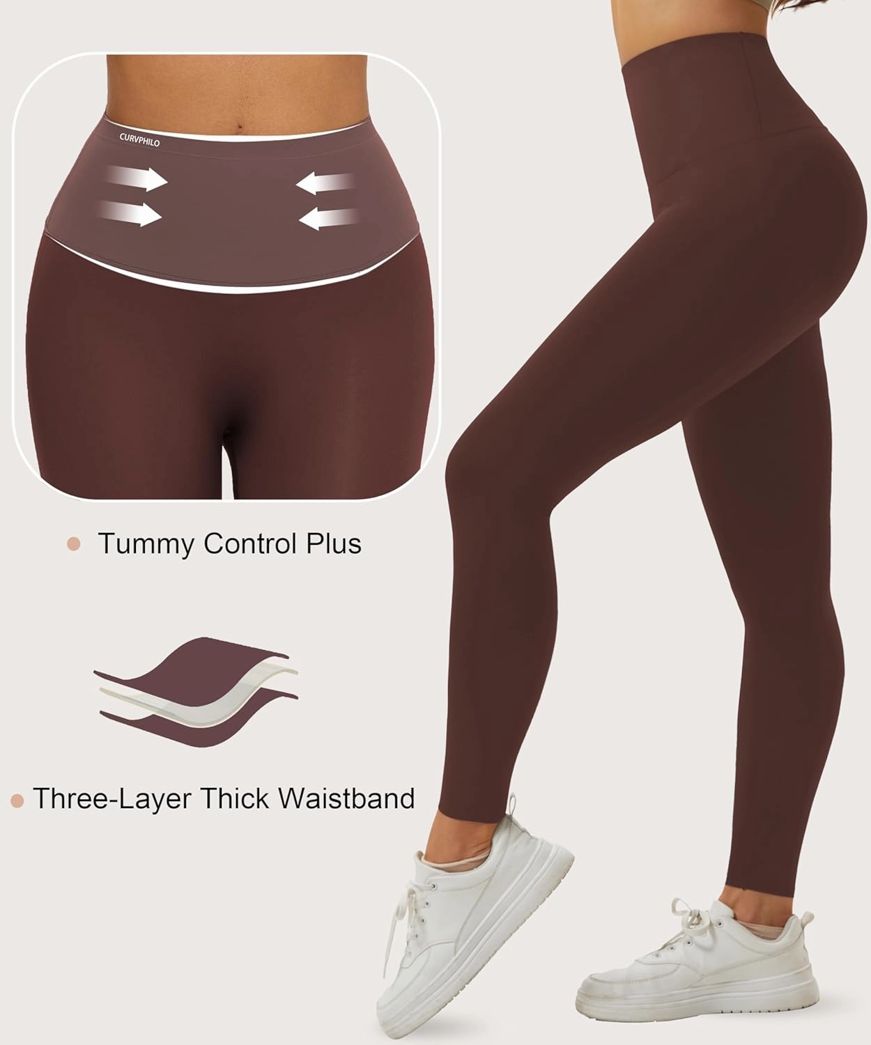 Women's Compression Leggings Butt Lifting Work Out Athletic Gym High Waist Tummy Control Stretchy with Pockets
