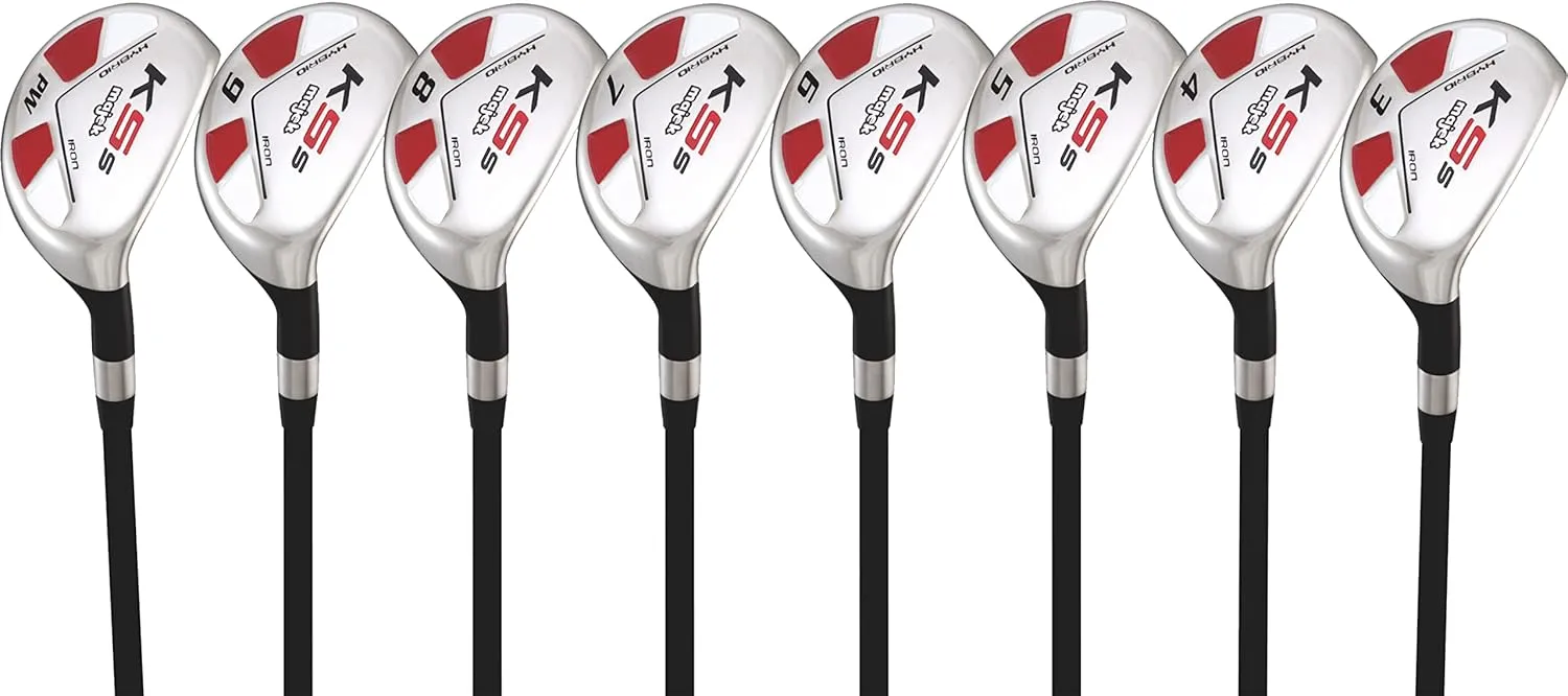 Women's Majek Golf All Ladies Hybrid Complete Full Set which Includes: #3, 4, 5, 6, 7, 8, 9, PW. Lady Flex Right Handed New Utility L Flex Club