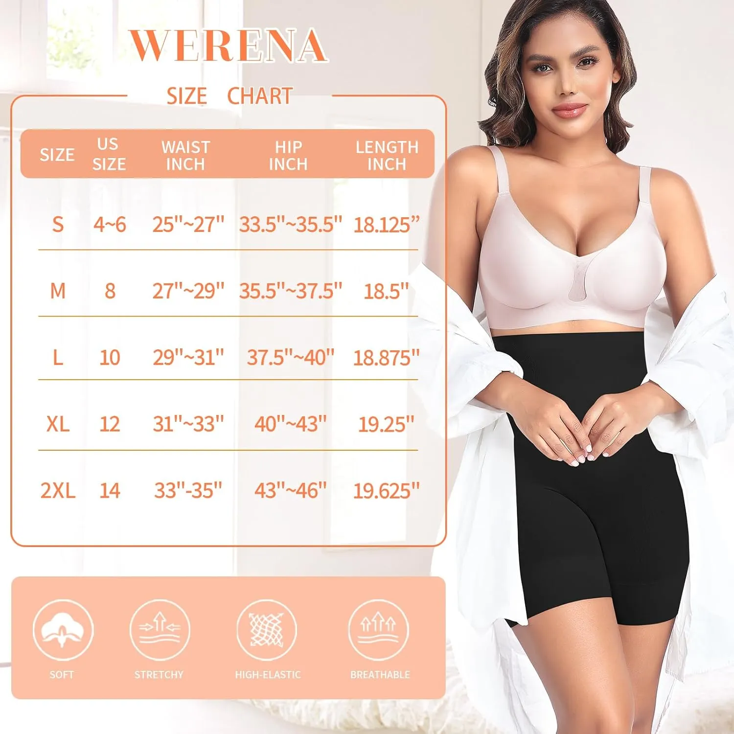 Womens Shapewear Shorts Tummy Control Body Shaper Thigh Slimmer Slip Shorts for Under Dress Shapewear Underwear