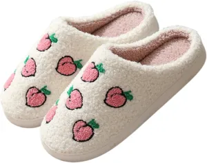 Women's Strawberry Slippers, Cute Fruit Slippers, Strawberry Accessories, Comfortable Couple Indoor And Outdoor Home Slippers