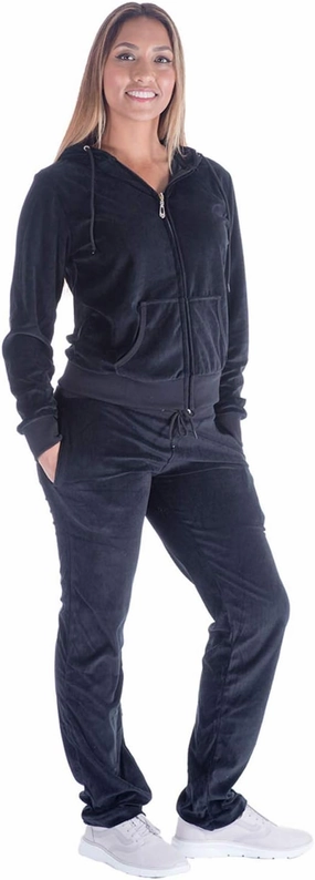 Womens Velour Tracksuit Set Knitted Two Piece Outfits Fashion Zip Up Hoody Sweatshirt and Sweatpants Sweat Suits Sets