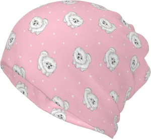 WURTON Colorful Peach Print Baggy Beanie Cap Slouchy Beanie Multifunction Chemo Skull Caps Headwear Hats Turban