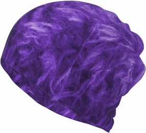 WURTON Colorful Peach Print Baggy Beanie Cap Slouchy Beanie Multifunction Chemo Skull Caps Headwear Hats Turban