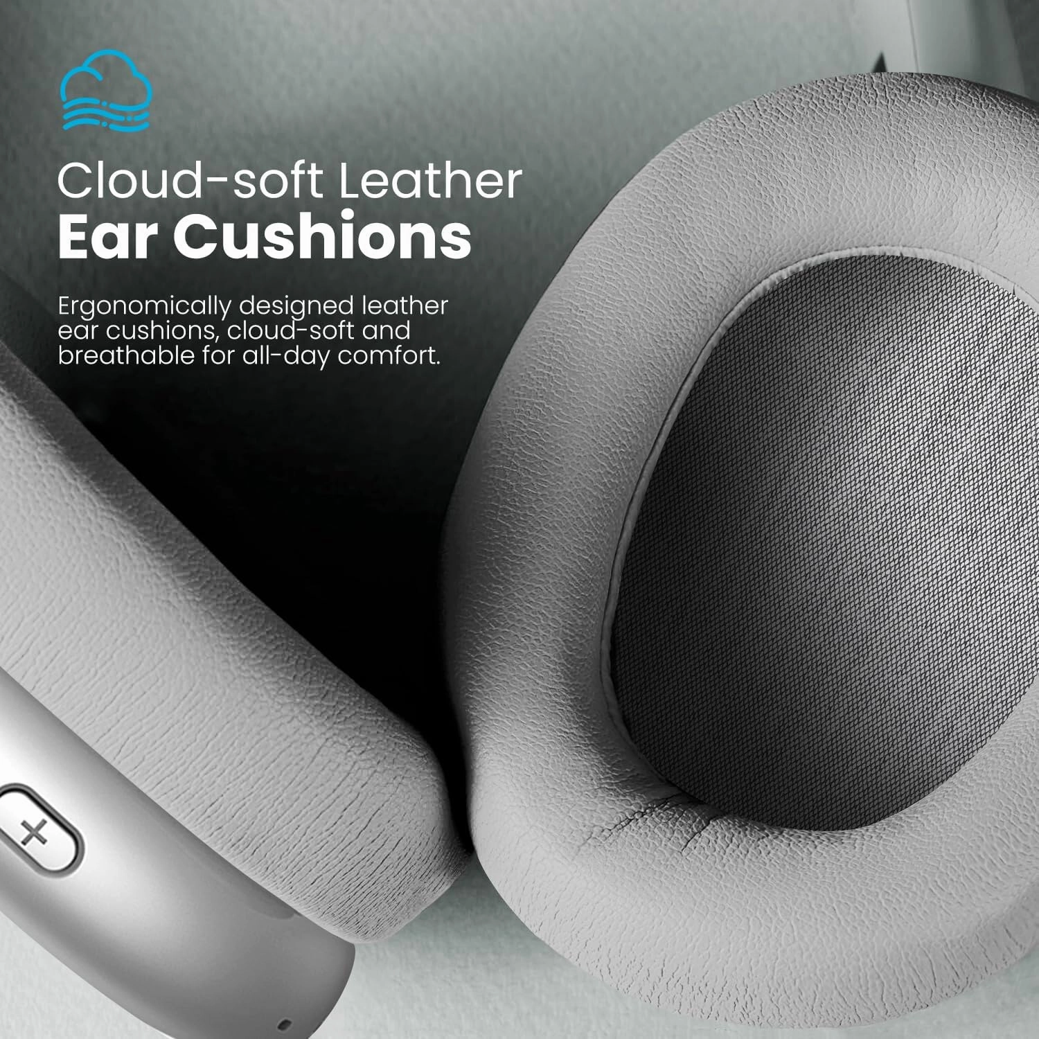 Y01 Wireless Over Ear Headphones, Noise Canceling Bluetooth 5.3 Headphones with Microphones,Hi-Res Audio,48H Playtime,Foldable,Breathable Soft Earpads for iOS/Android/Samsung/PC-Silver