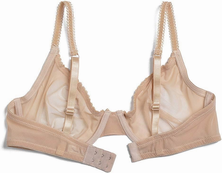 YANDW Sexy Sheer See Through Bras Unlined Underwire Lace Mesh Non Padded Ultra Thin Clear Bralette