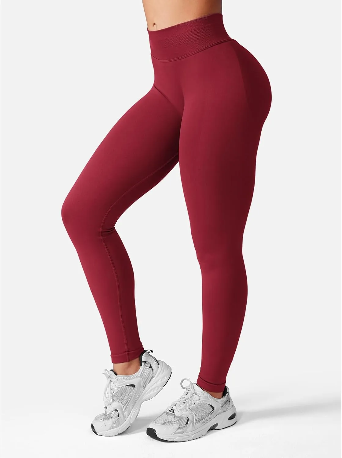 YEOREO SoftHue Hidden Scrunch Butt Workout Leggings for Women Seamless Mid Low Waist 25" Impact Yoga Pants Tummy Control