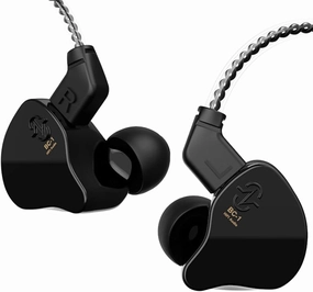 YINYOO CCZ Melody in Ear Monitors Wired Earbuds in Ear Headphones Without Microphone IEM HiFi Bass with 1DD 1BA, Ear fins, 4N OFC Cable for Musicians, Singer, on Stage, Studio (Nomic, Dark Black)