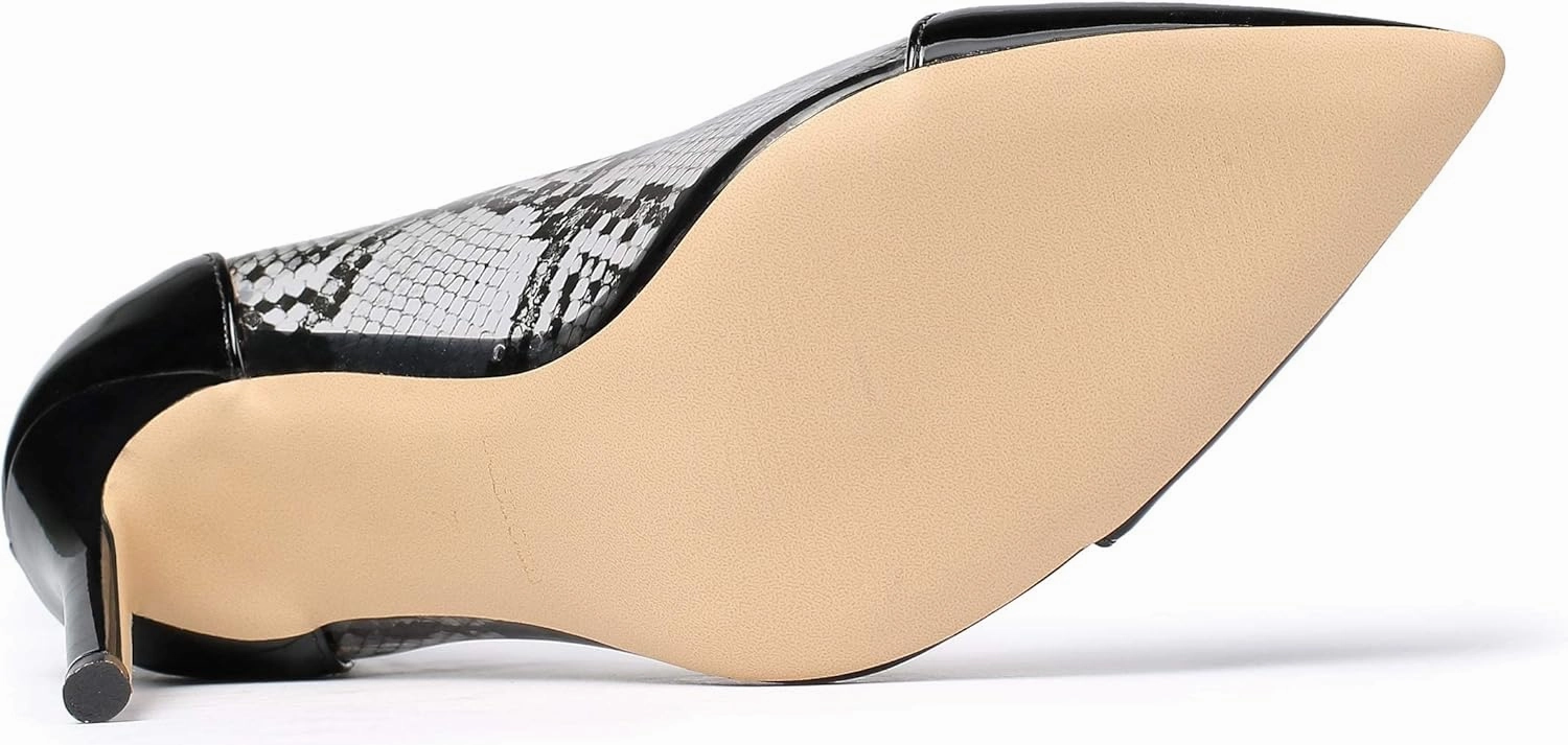 YODEKS Women's Slip-on Pumps High Heels Pointy Toe Sexy Clear Stiletto Elegant Comfort 10CM Transparent Party Office Business Heeled Shoes