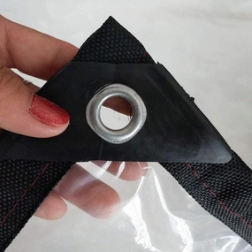 ZHANGQINGXIU Transparent Tarps Tarpaulin Waterproof Heavy Duty Terrace Wind/rain/Sun Protection with Eyelets 0.15mm PVC Soft Film Tear Resistance, 23 Sizes (Color : Clear, Size : 2x4m)