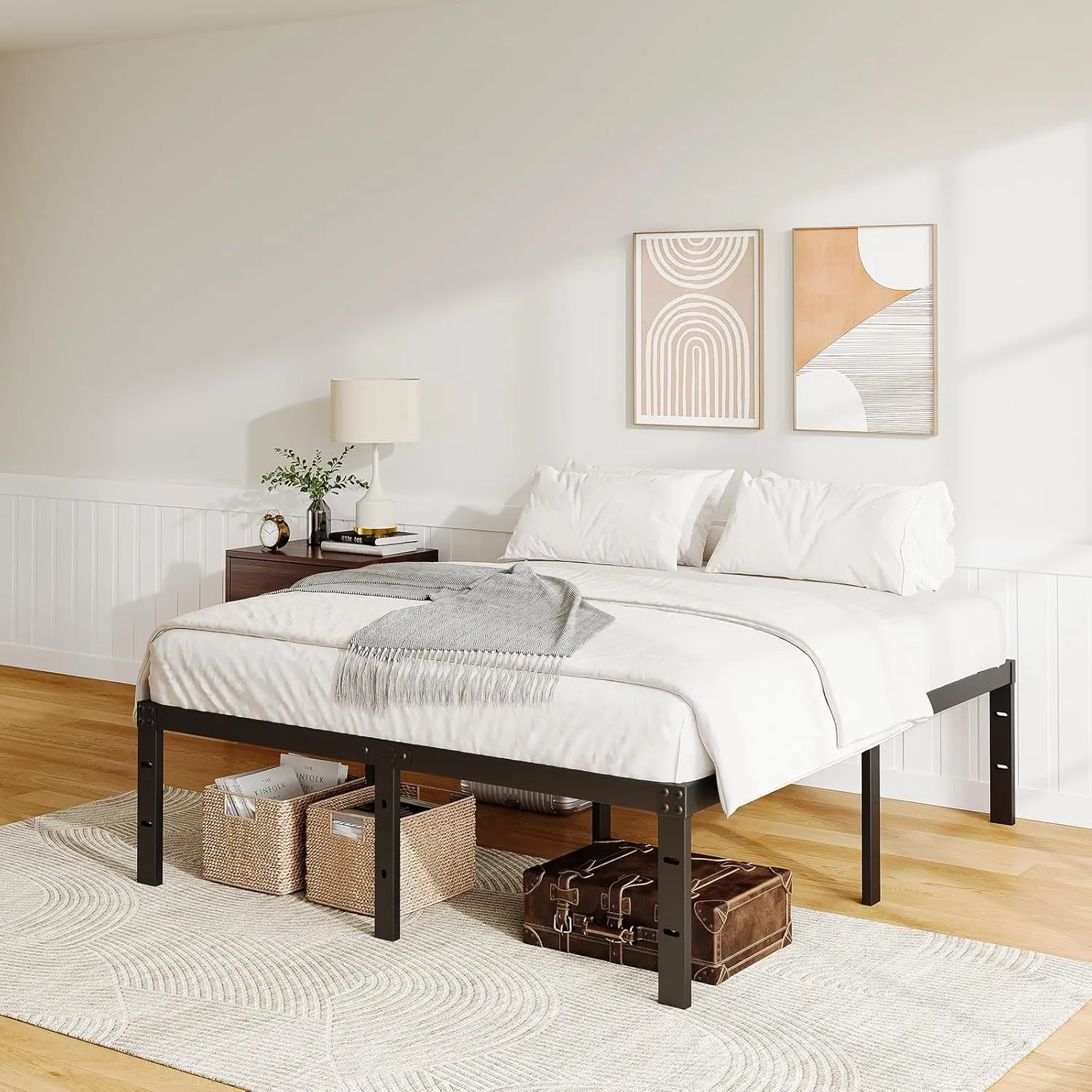 Zinus 14 Inch Tall Full Size Metal Platform Bed Frame, No Box Spring Needed, Easy Assembly, Heavy Duty, Noise Free, Black
