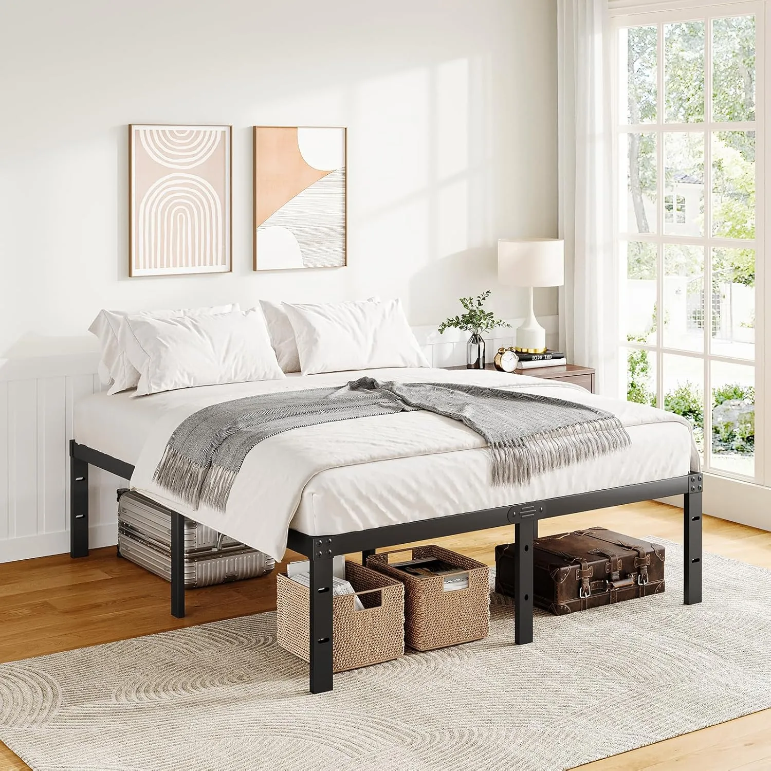 Zinus 14 Inch Tall Full Size Metal Platform Bed Frame, No Box Spring Needed, Easy Assembly, Heavy Duty, Noise Free, Black