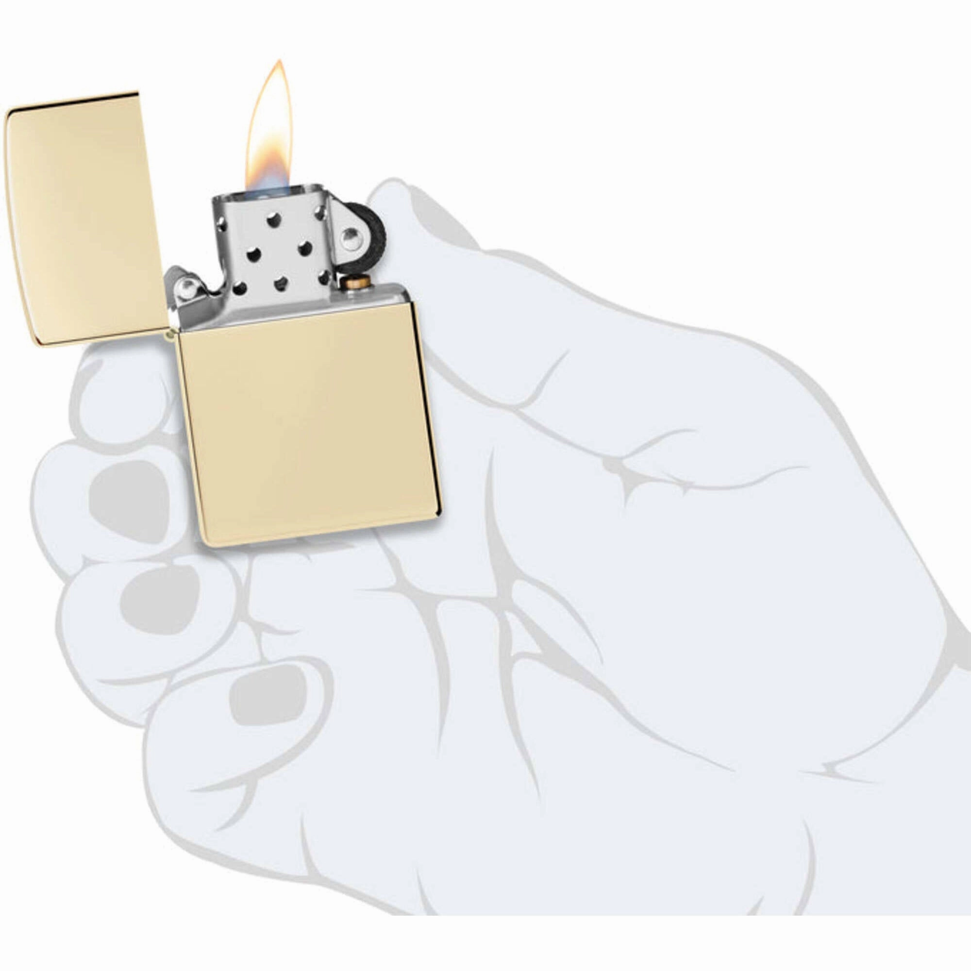 Zippo Windproof Pocket Lighter Classic Champagne High Polish Finish Metal 46682