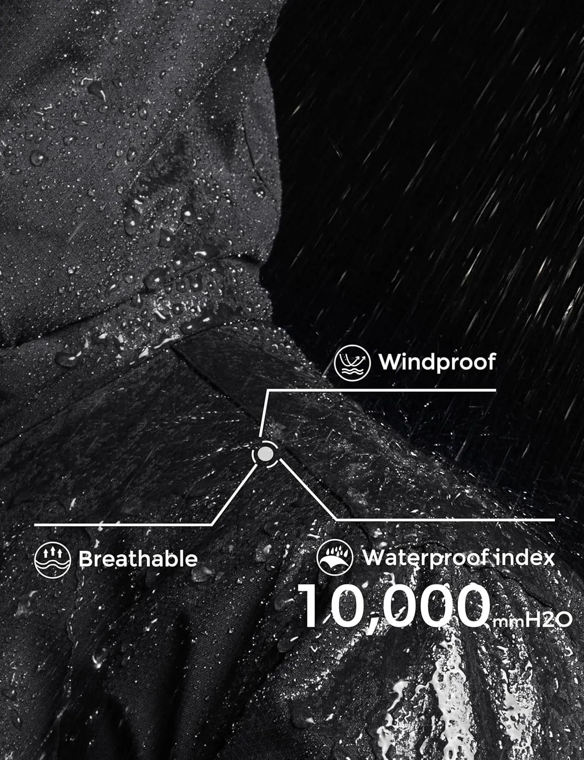 ZSHOW Boys' Waterproof Ski Jacket Windbproof Hooded Mountain Sportswear Outdoor Raincoat