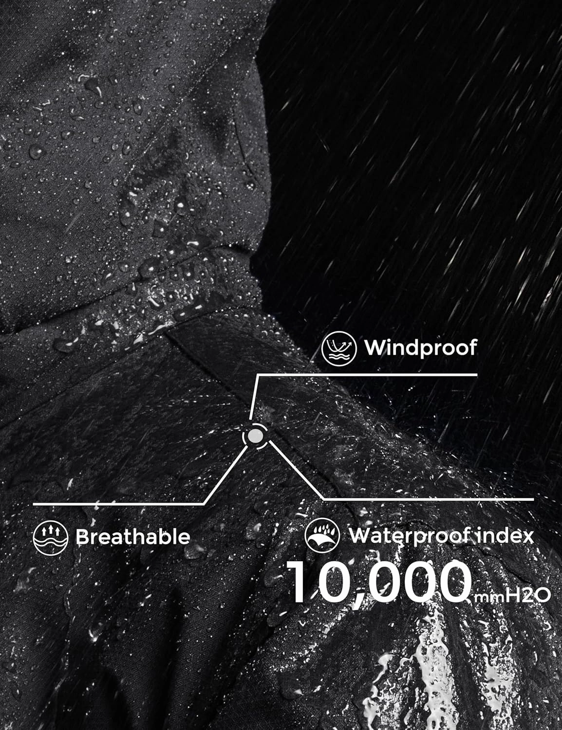 ZSHOW Boys' Waterproof Ski Jacket Windbproof Hooded Mountain Sportswear Outdoor Raincoat