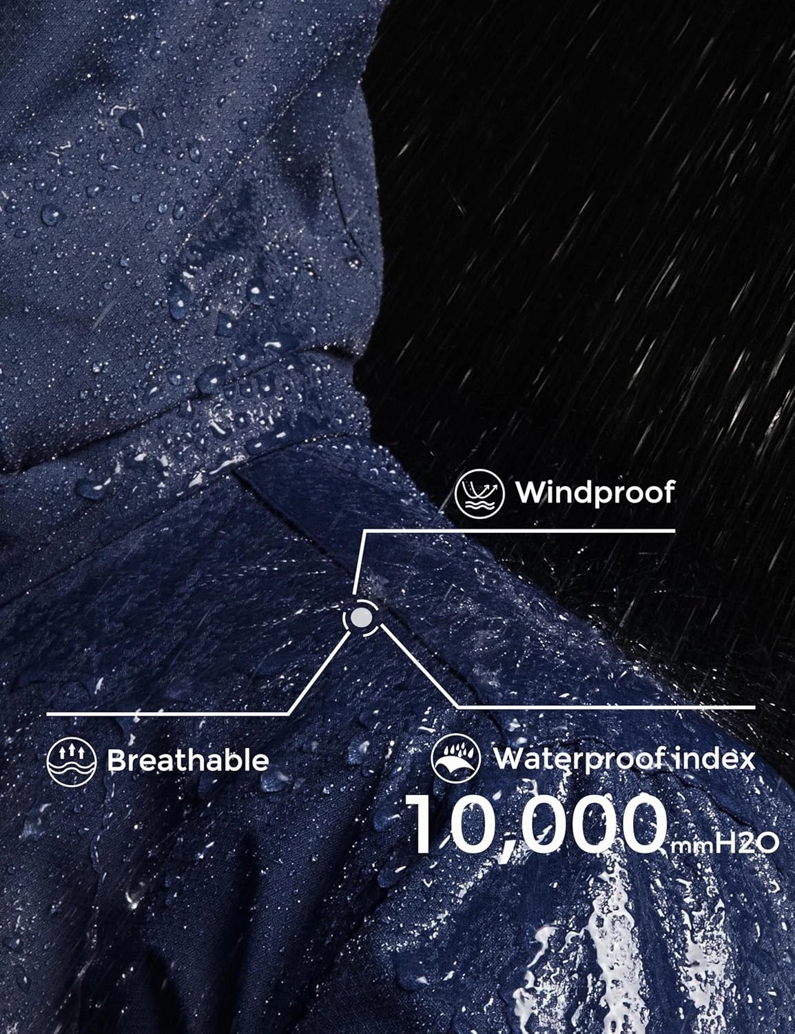 ZSHOW Boys' Waterproof Ski Jacket Windbproof Hooded Mountain Sportswear Outdoor Raincoat