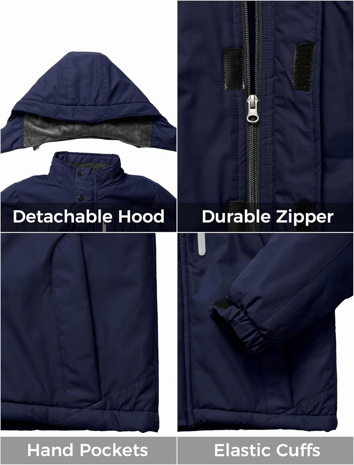ZSHOW Boys' Waterproof Ski Jacket Windbproof Hooded Mountain Sportswear Outdoor Raincoat