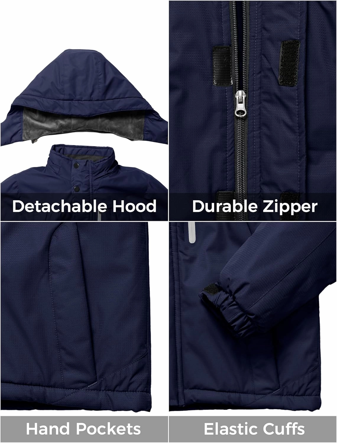 ZSHOW Boys' Waterproof Ski Jacket Windbproof Hooded Mountain Sportswear Outdoor Raincoat