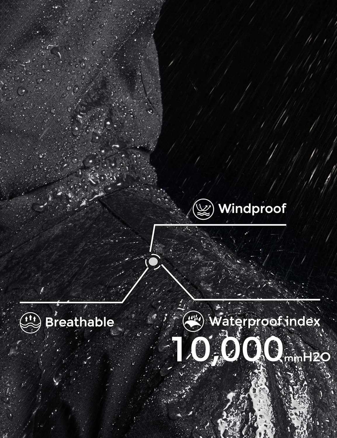 ZSHOW Boys' Waterproof Ski Jacket Windbproof Hooded Mountain Sportswear Outdoor Raincoat