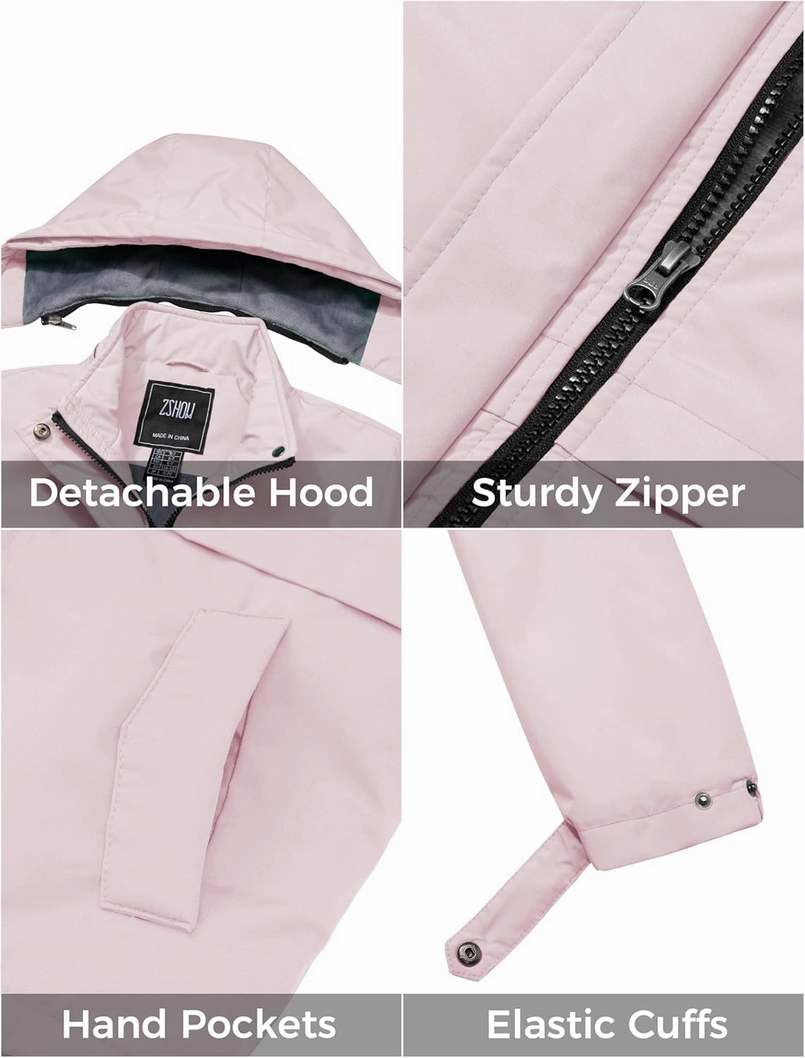 ZSHOW Girls' Waterproof Ski Jacket Warm Winter Coat Thicken Quilted Fleece Lined Parka