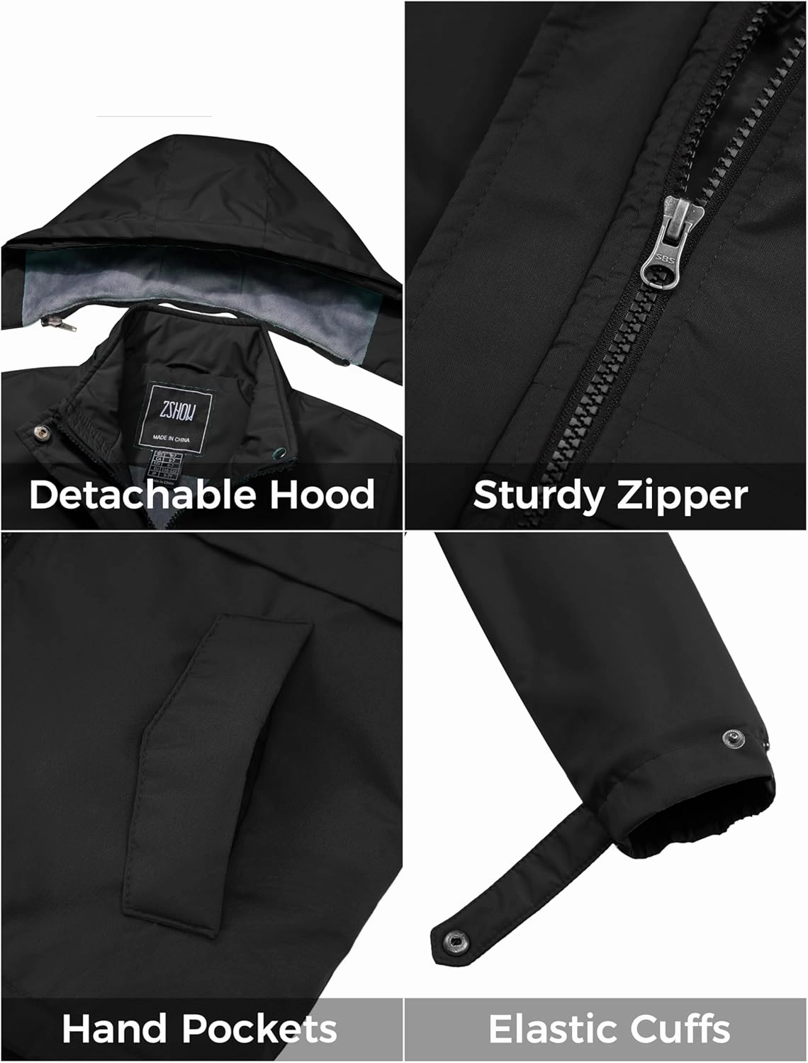 ZSHOW Girls' Waterproof Ski Jacket Warm Winter Coat Thicken Quilted Fleece Lined Parka