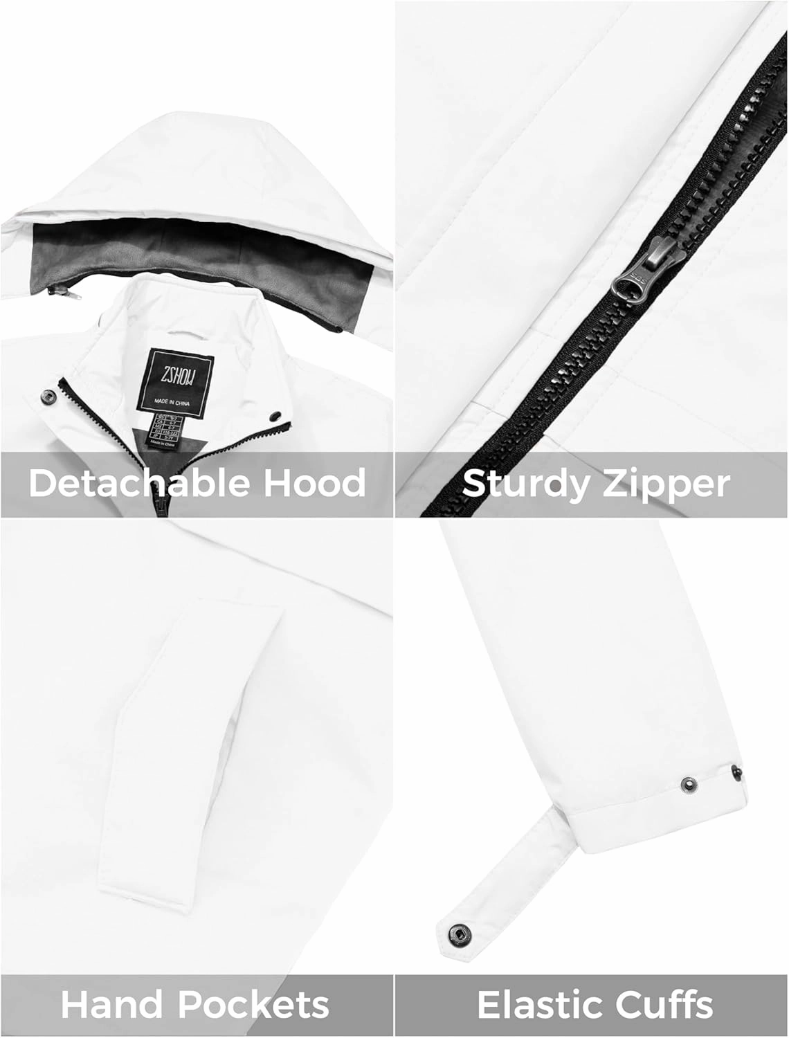 ZSHOW Girls' Waterproof Ski Jacket Warm Winter Coat Thicken Quilted Fleece Lined Parka