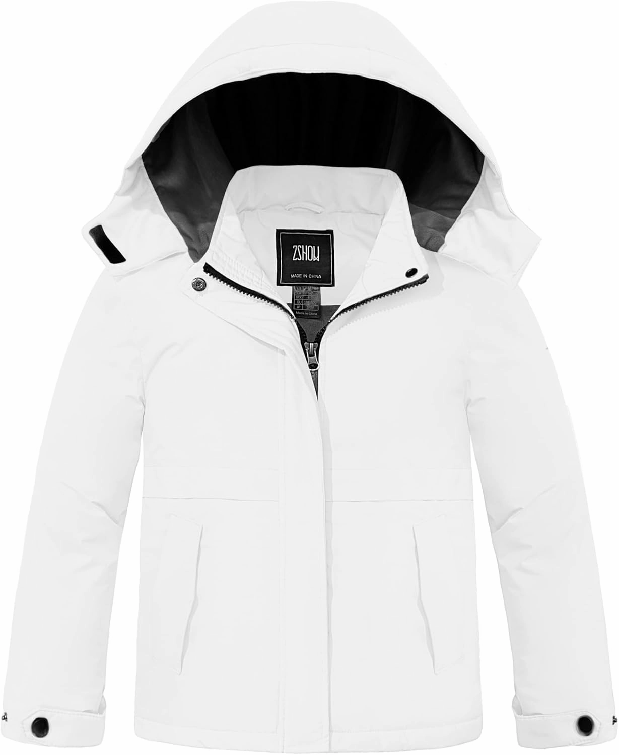 ZSHOW Girls' Waterproof Ski Jacket Warm Winter Coat Thicken Quilted Fleece Lined Parka