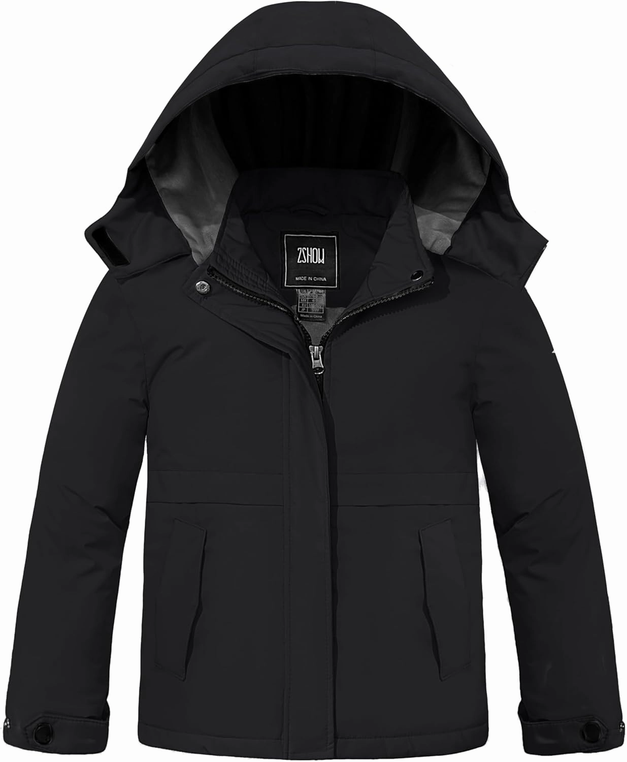 ZSHOW Girls' Waterproof Ski Jacket Warm Winter Coat Thicken Quilted Fleece Lined Parka