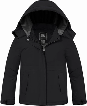 ZSHOW Girls' Waterproof Ski Jacket Warm Winter Coat Thicken Quilted Fleece Lined Parka