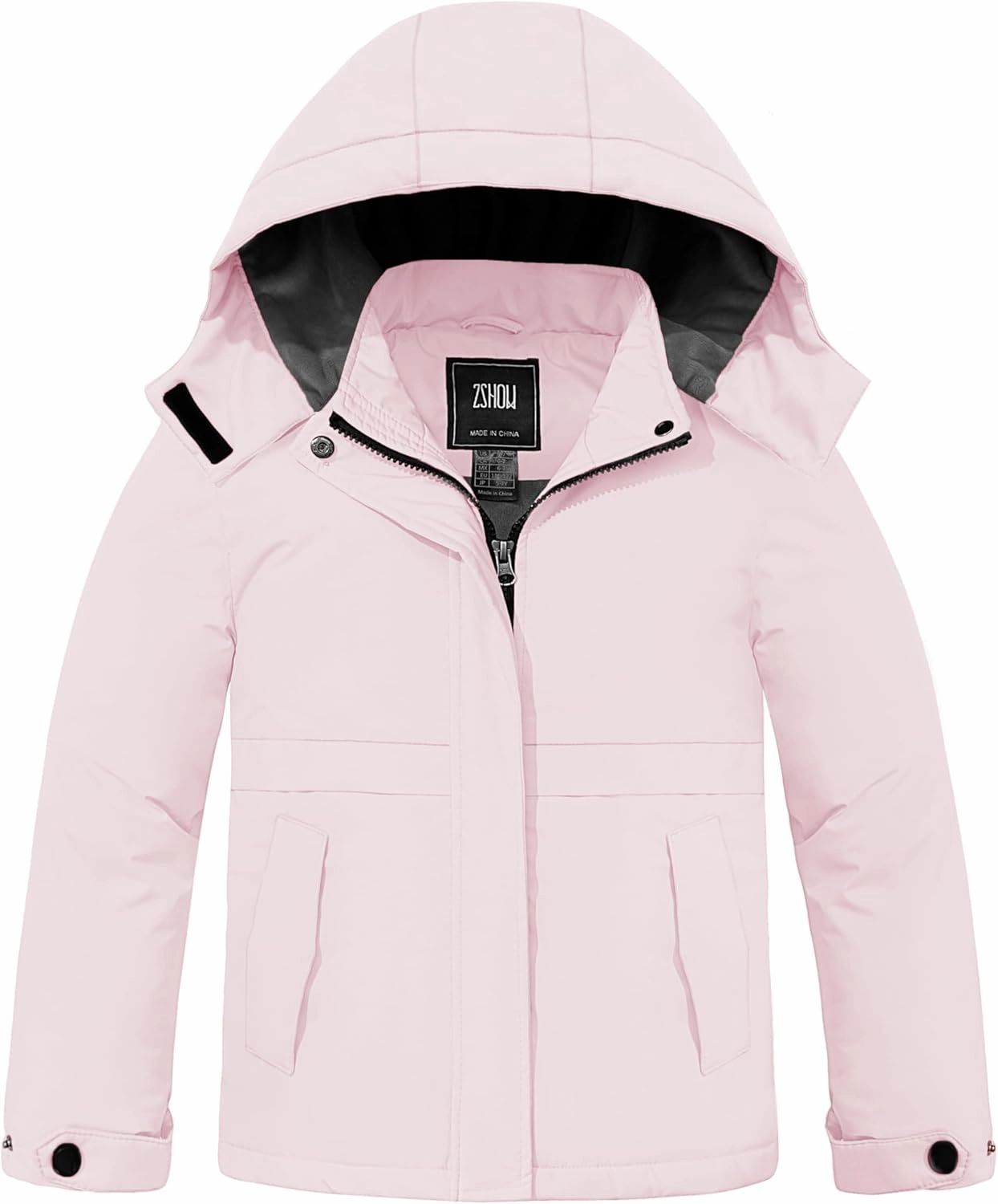 ZSHOW Girls' Waterproof Ski Jacket Warm Winter Coat Thicken Quilted Fleece Lined Parka