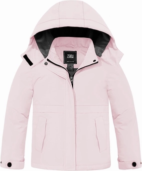 ZSHOW Girls' Waterproof Ski Jacket Warm Winter Coat Thicken Quilted Fleece Lined Parka