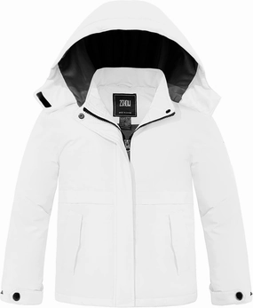 ZSHOW Girls' Waterproof Ski Jacket Warm Winter Coat Thicken Quilted Fleece Lined Parka
